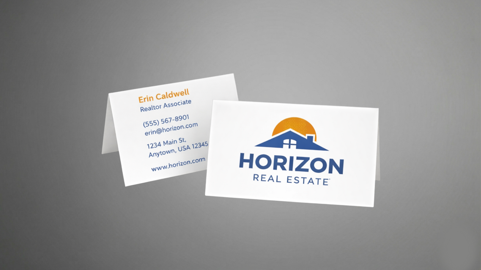 Folded Business Cards