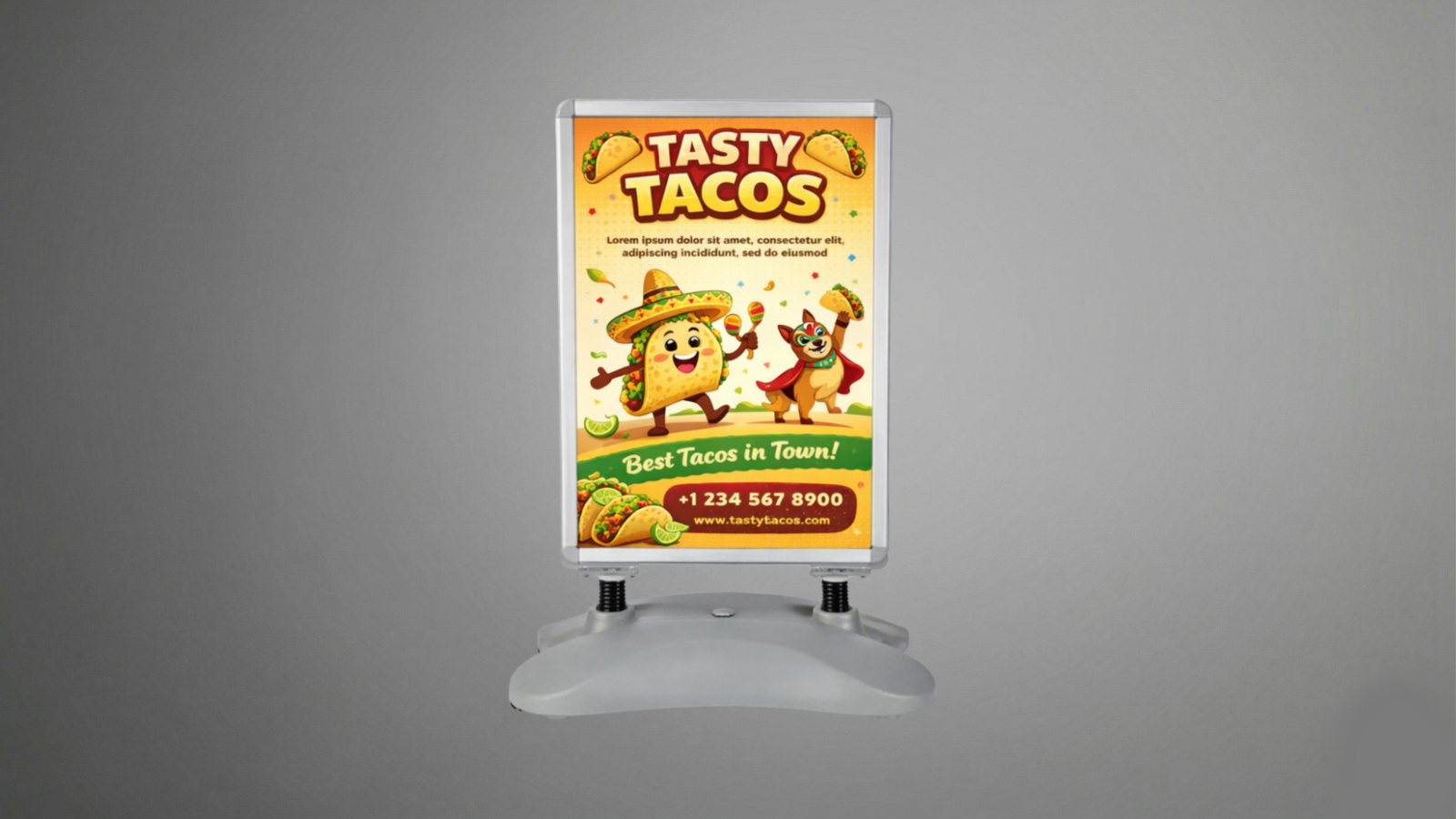 Wind-Resistant Sidewalk Sign